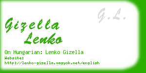 gizella lenko business card